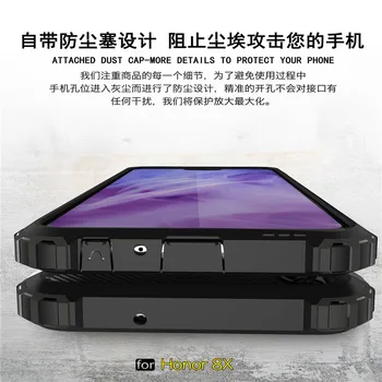 WolfRule Huawei Honor 8x Atvejais Apima Anti-knock Minkšto Silikono + Kieto Plastiko Atveju Huawei Honor 8x Fundas Už Garbę 8x Rubisafe