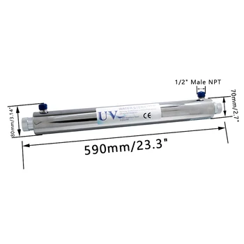 Ultravioletiniai Vandens Sterilizavimas Filtras 6 gpm 25W UV Dezinfekavimo Sterilizer Rinkinys SDE-025