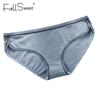FallSweet 3 vnt/pak! Medvilnės Kelnaitės Moterų Plius Dydžio Minkštos Kelnės Sexy apatinis Trikotažas Mergaitė Moterų Apatiniai