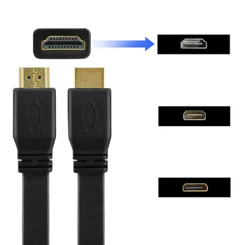 HD HDMI Kabelio linijų, Kompiuterių TV 3/5/10 metrų Aukso Padengtą Kištukas Male-Male HDMI 1.4 Kabelis Versija Butas linija 1080p 3D