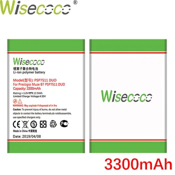Wisecoco 3000mAh Greitas pristatymas Baterija Prestigio Muze B7 PSP7511 DUO PSP 7511DUO Telefonas, NAUJAS Akumuliatorius, Pakeisti+Sekimo Numerį