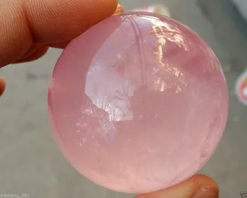 Natūralus Rožinis Rožinė Kvarco Kristalų Gijimas Ball Sferoje + Stovas