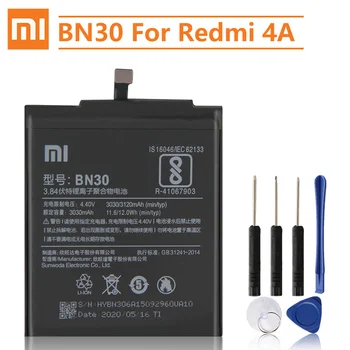 Xiao Mi Originalią Bateriją BN30 Už Xiaomi Mi Redrice Hongmi 4A Autentiški, Telefono Baterija 3120mAh