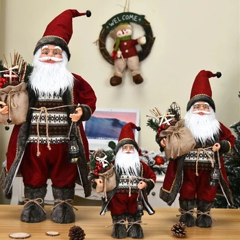 Kalėdų Santa Claus Apdaila Didelis 60cm Lėlės Kalėdų Vakarėlį Prekes Vaikams, Naujų Metų Namų Dekoro Kalėdų Eglutės papuošalus