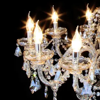 Elegantiškas Krištolinis Sietynas Šviesos 10 Ginklų K9 Kristalų Lubų Priedai Veltiniams, Vilna Lempa