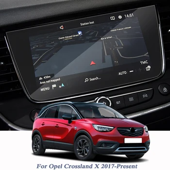 Automobilio Stilius Opel Crossland X 2017-Dabartinė GPS Navigacijos Ekrano Stiklo Apsaugos Grūdintas kino Vidaus Priedai