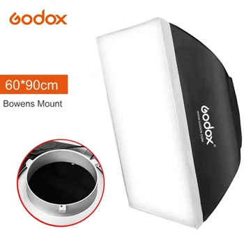 Godox 60cm*90cm Bowens Mount softbox Speedlite Studija Strobe Flash Nuotrauka Atspindinti Softbox Difuzorius už DE300 DE400 SK300