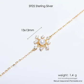 LAMOON 925 Sterlingas Sidabro, Perlų Apyrankė Paprasta Dizaineris Fine Jewelry 14k Auksu 2019 LMHI060