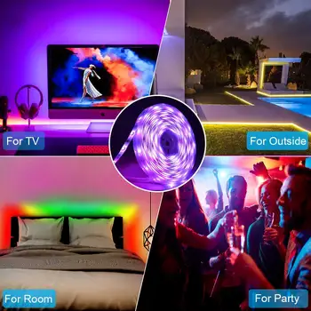 RGB LED Juostelės Šviesos WIFI LED Šviesos Juosta 12V RGB Juostos SMD 5050 LED Juostelės Neonas, Juostelės 
