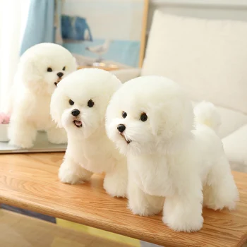 Naujas atvykimo mielas modeliavimas Bichon šuo aukštos kokybės pliušas sweet baby žaisti lėlės namų puošybai Kalėdų gimtadienio dovanos vaikams