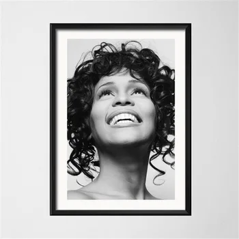 Whitney Houston Super Muzikos Žvaigždė Pop Dainininkė Meno Tapybos Derliaus Drobės Plakatas Sienos, Namų Dekoro