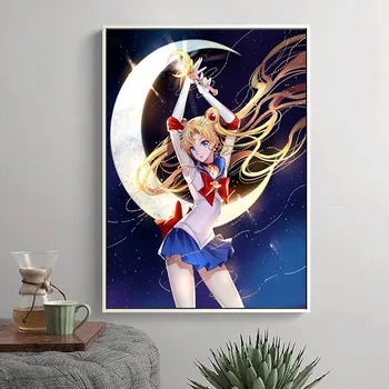 Drobė, Tapyba Japonija Sexy Anime Sailor Moon Plakatai ir Spausdina Sienos Meno Nuotrauką Gyvenančių Vaikų Kambario Namų Puošybai Cuadros