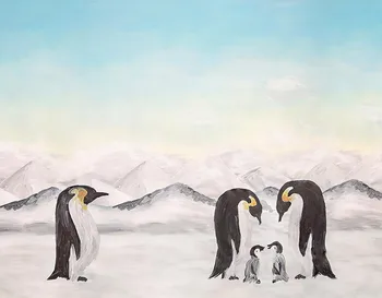 Fotografia pingvinai polar baby nuotrauka backdrops vinilo vaikai nuotrauka šeimų vaikams foto Studija rekvizitai photophone NB-242