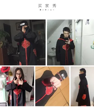 Anime Naruto Cosplay Kostiumų Akatsuki Apsiaustą Uchiha Itachi Shuriken Kaktos Lankelis Priedai Cosplay kostiumai S-XXL