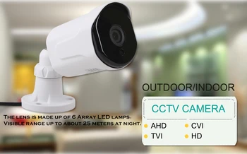 HAINAUT Analoginis Aukštos Resulution Stebėjimo Kamerą 2500TVL AHDM 3.0 MP 720P/960P/1080P HAINAUT CCTV Saugumo Kameros vidaus/Lauko Kamera