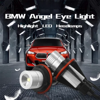 LED Angel Eyes BMW E39 E60 X5 E53 E83 X3 E61 E63 E64 E65 E66 E87 BMW LED Šoninis Gabaritinis Žibintas Lemputė Canbus Balta Mėlyna Raudona Geltona