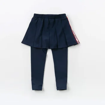 DBK12236 dave bella pavasario 5Y-13Y vaikų mergaičių mados raštas puoštas kelnes vaikams boutique atsitiktinis kulkšnies ilgio kelnės