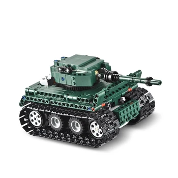 Fiksavimo Bakas RC Tigras Nustatyti WW2 Vokietijoje Kareivių, kovinių Ginklų Tigras 1 Bakas Modelio Blokai Žaislai Vaikams Dovanų Užraktas