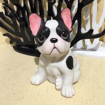 Namų puošybai 4 spalvų mielas šuo imituoti prancūzų buldogas kūrybinė asmenybė kambarį kabineto derva, amatai, juvelyrika dovana