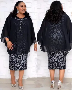 2020 metų vasaros afrikos moterų spausdinimo poliesteris plius dydis suknelė afrikos moterų apranga XL-5XL