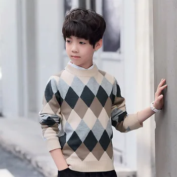 Vaikų megztinis berniukui medvilnės megztinis megztinis 4-13 metų