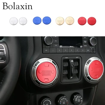 Bolaxin 4x Salono Oro Sąlygos Išleidimo Angos Dekoratyvinis Mygtuką Pakeisti Automobilio Dangčio Apdaila už Jeep Wrangler (Red&Blue&Silver&Gold)
