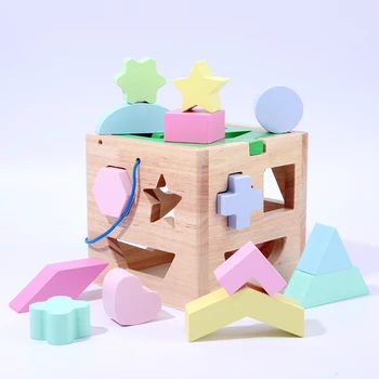 Vaikams, Žaislai, Mediniai Formos Rūšiuoti Geometrinių Figūrų, Statyba Blokai Atitikimo Pažinimo Kūdikių Ankstyvojo Švietimo Žaislai Vaikams Dovanų