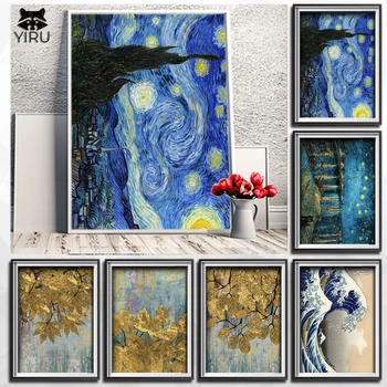 Van Gogh Naftos Šiuolaikinės Tapybos Spausdinimo Sienos Namo Kambaryje Plakatas Vonios Dekoras Drobė Meno, Grafiti, Nuotraukas, Miegamasis Apdaila