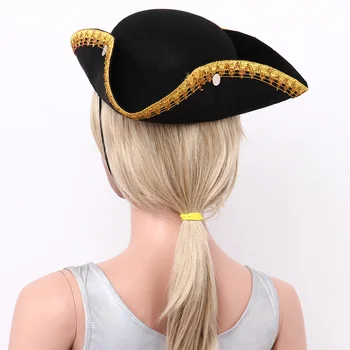 Pulkininkas Stiliaus Prabangus Kostiumas Tricorn Bžūp Pirate Hat Viktorijos Nėrinių Jabot Rankogaliai Rinkinys Suaugusiems Etapo Rezultatus Cosplay Šalis