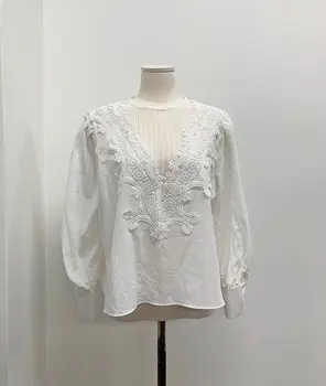 Dingaozlz Moterų Viršūnių Naujų korėjos mados drabužių Elegantiška Baltos spalvos 