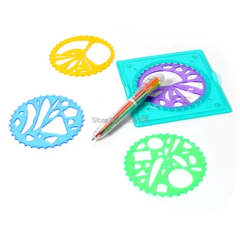 Spirograph Piešimo žaislų rinkinys 5vnt priedai su spalvinga pen,Geometrinis Valdovas Rengimo Priemonės vaikams mokytis tapybos žaislas