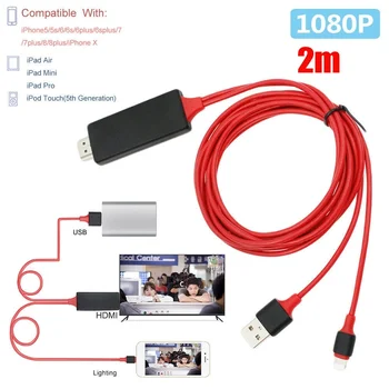 Žaibas į HDMI Adapteris Kabelis, USB 8 Pin HDMI HDTV AV Kabelis Adapteris 1080P Įkrovimo Adapterio Kabelis