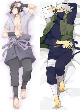 Japonija karšto Anime Dakimakura NARUTO simbolių, seksualus vyras, Uchiha Sasuke otaku Dakimakura mesti pagalvę padengti Kūno Hugging užvalkalas