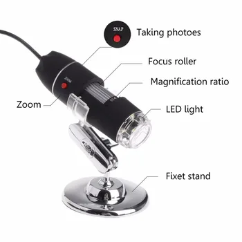 1600X Mikroskopu 8 LED USB Skaitmeninis Kišeninis didinamasis stiklas Endoskopą Fotoaparatas