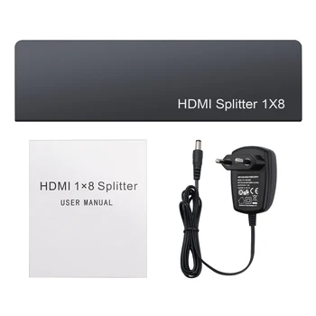 Neoteck HDMI Splitter 1-8 Iš 4K/30hz 1080p 3D 1x8 HDMI Splitter Adapteris, Skirtas PS3 Roku 