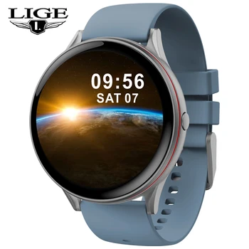 LIGE 2020 Naujas Pilnas Touch Screen Smart Watch Vyrų Daugiafunkcis Sporto Širdies ritmas, Kraujo Spaudimas IP67 atsparus Vandeniui Smartwatch+Box