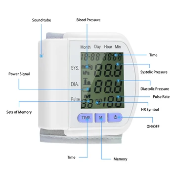 Sphygmomanometer kraujo spaudimo monitorius kamertonas ' sveikatos medicinos įranga, Širdies ritmo