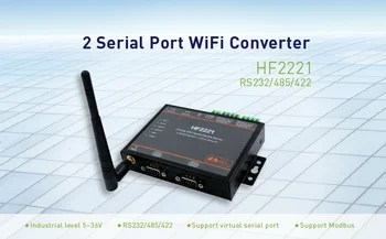 HF2221 2 Uostų Wifi Serijos Prietaisas Serveris RS232/RS422/RS485 prie Eterneto arba 