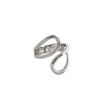 Korėjos Stiliaus S925 Sterlingas Sidabro Žiedas Dizaino Prasme Kryžiaus Išpjovą Lašo Formos Žiedas Moterų Visų Rungtynių Žiedas Urmu Didmeninė Pirkti