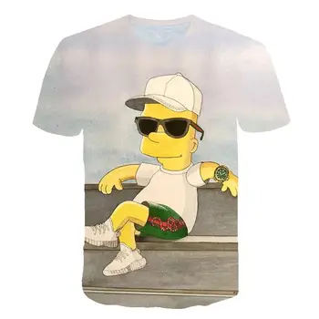 Homer simpson 3d Print T Shirt Bart Simpson House Drabužių Homer Simpsons Palaidinukė Kostiumas Vyrams/vaikų Simpson Šeimos Marškinius