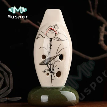 Ocarina Fleita 6 Skylę Alto C Bambuko Derlius Keramikos Priemonės-Geriausia Dovana