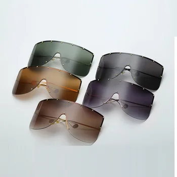 GIFANSEE negabaritinių shield kaukė Taškus akiniai nuo saulės moterims, Vienas gabalus Skydelis vyrų atspalvių Prekės Dizaineris akiniai, Akiniai 2020 didelis