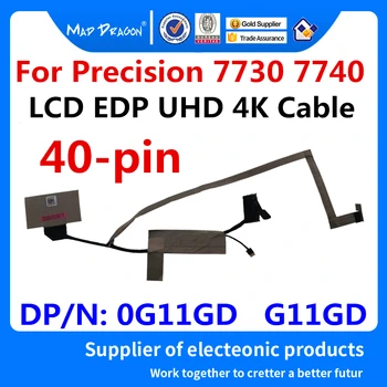 Naujas originalus laptopo LCD PDP Vaizdo kabelis, skirtas Dell Precision 7730 7740 M7730 M7740 LCD 4K UHD Kabelis DP/N: 0G11GD G11GD DC02C00HJ00
