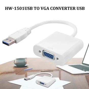 Usb Vga Konverteris Usb-Vga Usb3 0 Iki Vga, Usb, Vga prailginimo Laido Plug and Play USB3.0 Sąsaja