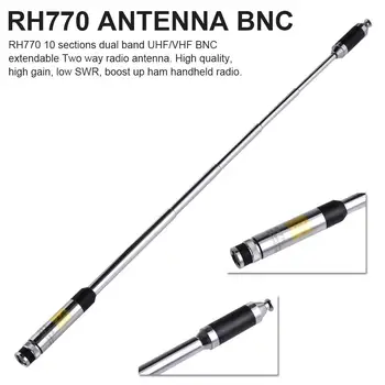 RH770 Antenos BNC Walkie-talkie Antenos 144/430Mhz 3.0/5.5 dBi 20W Teleskopinė Antena HT/Skeneris
