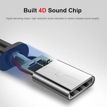 USB C Tipo ausinės extra bass tiesi linija PC žemų dažnių garsiakalbis laidas ausines in-ear metalo sporto, muzikos telefonas, ausines