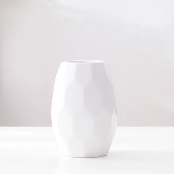 Geometrijos Ananasų Minimalistinio Baltos Keramikos Vaza Trijų dalių Rinkinys Keramikos Amatai-Vandens Saugykla Vidutinės namų puošybai