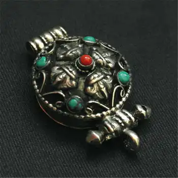 Tibeto Pakabukas Antiqued Vario Kryžiaus Dorje Amuletas Malda lauke Tibeto GAU Pakabučiai Žmogui TGB147