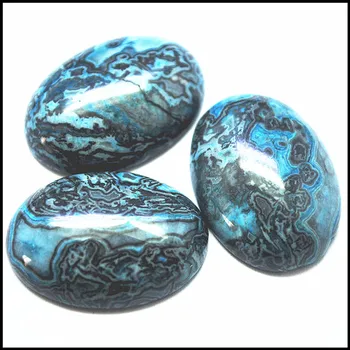 10vnt pobūdžio blue stone cabochons ovalo forma viršuje, mada, pasidaryk pats papuošalai, aksesuarai dydis 10x14mm 13x18mm 15x20mm 18x25mm didmeninės