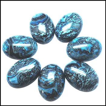 10vnt pobūdžio blue stone cabochons ovalo forma viršuje, mada, pasidaryk pats papuošalai, aksesuarai dydis 10x14mm 13x18mm 15x20mm 18x25mm didmeninės
